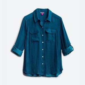 Vince Camuto Abree Utility Button Down Top (L) NWT